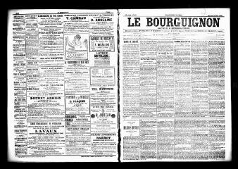 3 vues  - Le Bourguignon : journal de la démocratie radicale, n° 65, mercredi 18 mars 1903 (ouvre la visionneuse)