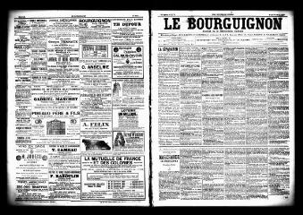 3 vues  - Le Bourguignon : journal de la démocratie radicale, n° 72, jeudi 26 mars 1903 (ouvre la visionneuse)