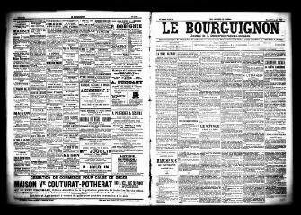3 vues  - Le Bourguignon : journal de la démocratie radicale socialiste, n° 93, mardi 21 avril 1903 (ouvre la visionneuse)