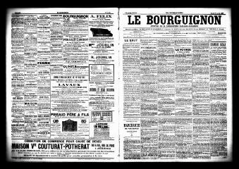 3 vues  - Le Bourguignon : journal de la démocratie radicale socialiste, n° 99, mardi 28 avril 1903 (ouvre la visionneuse)