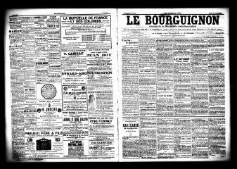 3 vues  - Le Bourguignon : journal de la démocratie radicale socialiste, n° 101, jeudi 30 avril 1903 (ouvre la visionneuse)
