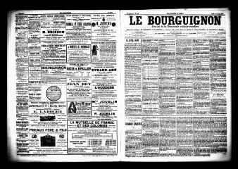 3 vues  - Le Bourguignon : journal de la démocratie radicale socialiste, n° 148, jeudi 25 juin 1903 (ouvre la visionneuse)