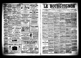 3 vues  - Le Bourguignon : journal de la démocratie radicale socialiste, n° 166, vendredi 17 juillet 1903 (ouvre la visionneuse)
