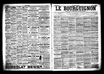 3 vues  - Le Bourguignon : journal de la démocratie radicale socialiste, n° 186, mardi 11 août 1903 (ouvre la visionneuse)