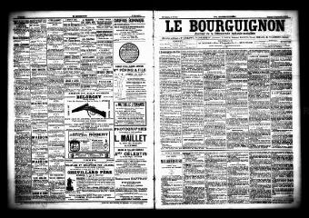 3 vues  - Le Bourguignon : journal de la démocratie radicale socialiste, n° 208, samedi 5 septembre 1903 (ouvre la visionneuse)