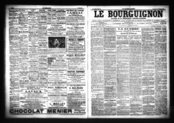 3 vues  - Le Bourguignon : journal de la démocratie radicale-socialiste, n° 42, vendredi 19 février 1904 (ouvre la visionneuse)