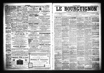3 vues  - Le Bourguignon : journal de la démocratie radicale-socialiste, n° 46, mercredi 24 février 1904 (ouvre la visionneuse)