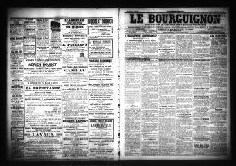 3 vues  - Le Bourguignon : journal de la démocratie radicale-socialiste, n° 64, mercredi 16 mars 1904 (ouvre la visionneuse)