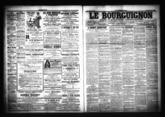 3 vues  - Le Bourguignon : journal de la démocratie radicale-socialiste, n° 71, jeudi 24 mars 1904 (ouvre la visionneuse)