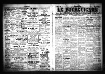 3 vues  - Le Bourguignon : journal de la démocratie radicale-socialiste, n° 82, jeudi 7 avril 1904 (ouvre la visionneuse)