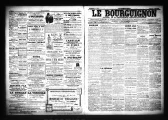 3 vues  - Le Bourguignon : journal de la démocratie radicale-socialiste, n° 109, dimanche 8 mai 1904 (ouvre la visionneuse)