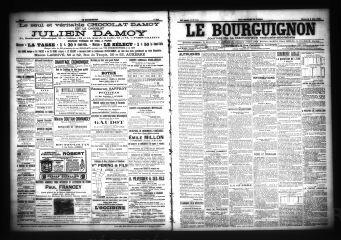 3 vues  - Le Bourguignon : journal de la démocratie radicale-socialiste, n° 134, mercredi 8 juin 1904 (ouvre la visionneuse)