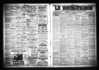3 vues  - Le Bourguignon : journal de la démocratie radicale-socialiste, n° 136, vendredi 10 juin 1904 (ouvre la visionneuse)