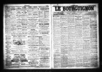 3 vues  - Le Bourguignon : journal de la démocratie radicale-socialiste, n° 154, vendredi 1 juillet 1904 (ouvre la visionneuse)