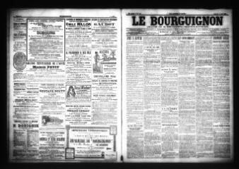 3 vues  - Le Bourguignon : journal de la démocratie radicale-socialiste, n° 184, samedi 6 août 1904 (ouvre la visionneuse)