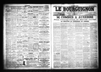3 vues  - Le Bourguignon : journal de la démocratie radicale-socialiste, n° 208, lundi 5 septembre 1904 (ouvre la visionneuse)
