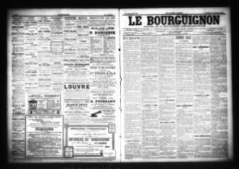 3 vues  - Le Bourguignon : journal de la démocratie radicale-socialiste, n° 223, vendredi 23 septembre 1904 (ouvre la visionneuse)