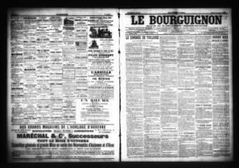 3 vues  - Le Bourguignon : journal de la démocratie radicale-socialiste, n° 238, mardi 11 octobre 1904 (ouvre la visionneuse)
