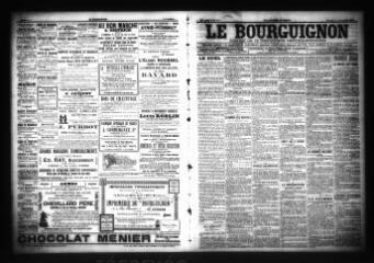 3 vues  - Le Bourguignon : journal de la démocratie radicale-socialiste, n° 285, dimanche 4 décembre 1904 (ouvre la visionneuse)