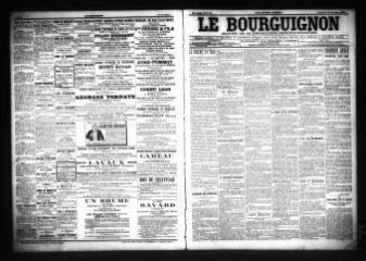 3 vues  - Le Bourguignon : journal de la démocratie radicale-socialiste, n° 307, vendredi 30 décembre 1904 (ouvre la visionneuse)