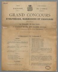 3 vues  - Grand Concours Musical Orphéons, Harmonies et Fanfares. Le dimanche 25 juin 1893. (ouvre la visionneuse)