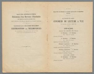 10 vues  - Grand Concours Musical Orphéons, Harmonies et Fanfares. Le dimanche 1er août 1897. (ouvre la visionneuse)