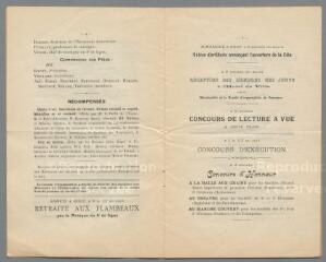 14 vues  - Grand Concours d\'Orphéons, Harmonies, Fanfares, trompettes, Estudiantinas. Le dimanche 5 août 1906. (ouvre la visionneuse)