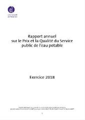 6389 Ko - 2019-157 Service public de l\'eau potable – Rapport annuel sur le prix et la qualité pour l\'exercice 2018 (ouvre la visionneuse)