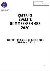 160 Ko - 2020-180 Rapport sur la situation en matière d\'égalité hommes-femmes – Exercice 2020 (ouvre la visionneuse)