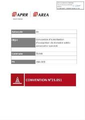 467 Ko - 2023-051 Service public d\'eau potable – Convention d\'autorisation de passage d\'un réseau d\'alimentation en eau potable dans un ouvrage du domaine public autoroutier à Venoy (ouvre la visionneuse)