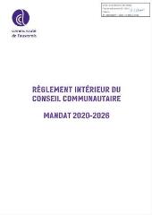 612 Ko - 2023-215 Règlement intérieur des instances communautaires – Actualisation (ouvre la visionneuse)