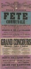 1 vue « Fête communale en souvenir de l'affranchissement de la ville d'Auxerre, en 1223, les samedi 2, dimanche 3 et lundi 4 août 1879 » : programme.