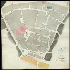 1 vue [Plan du centre-ville d'Auxerre en 8 divisions] « n° 2 Division de Saint-Eusèbe »