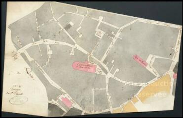 1 vue [Plan du centre-ville d'Auxerre en 8 divisions] « n° 4 Division de Saint-Pierre »