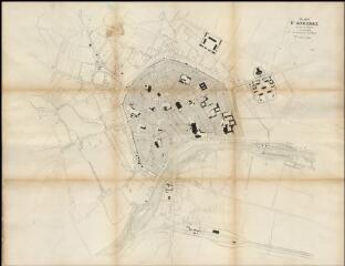 1 vue  - « Plan d\'Auxerre et de ses abords dressé en 1878 par l\'architecte-voyer F. Moreau, échelle de 1 à 25:000e , lithographie Gallot à Auxerre » (ouvre la visionneuse)