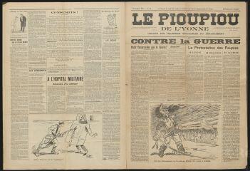 3 vues  - Le Pioupiou de l’Yonne : organe des jeunesses socialistes du département, n° 15, septembre 1911 (ouvre la visionneuse)