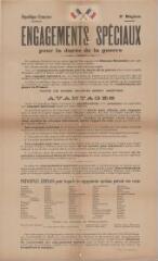 1 vue - « Engagement spéciaux pour la durée de la guerre ». (ouvre la visionneuse)