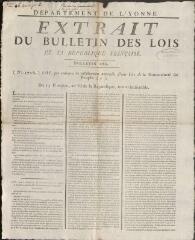 1 vue - « Loi qui ordonne la célébration annuelle d’une fête de la souveraineté du peuple ». (ouvre la visionneuse)
