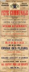 1 vue - « Fête communale des samedi 4, dimanche 5 et lundi 6 août 1888 » : programme. (ouvre la visionneuse)
