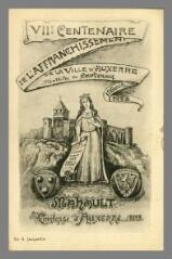 1 vue - Affranchissement de la ville d\'Auxerre 1223. VIIe centenaire 1923 (ouvre la visionneuse)
