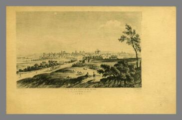 1 vue - 1ère vue de la ville d\'Auxerre sur le grand chemin de Dijon (ouvre la visionneuse)