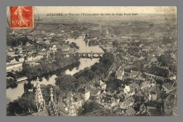 1 vue - Auxerre. Vue sur l\'Yonne prise du côté du pont Paul-Bert (ouvre la visionneuse)