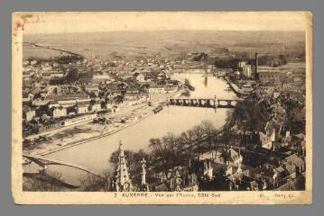 1 vue - 2. Auxerre. Vue sur l\'Yonne côté Sud (ouvre la visionneuse)
