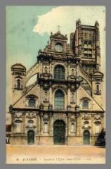 1 vue - 46. Auxerre. Façade de l\'Église Saint-Pierre (ouvre la visionneuse)