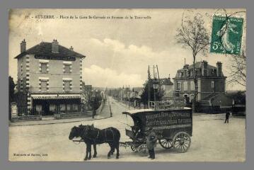 1 vue - 67. Auxerre. Place de la Gare St-Gervais et Avenue de la Tournelle (ouvre la visionneuse)