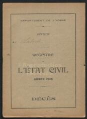 3 vues Registres du hameau de Laborde pour 1918 : registre des décès.