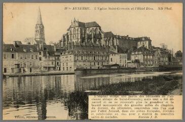 1 vue - 39. Auxerre. L\'église Saint-Germain et Hôtel-Dieu. (ouvre la visionneuse)