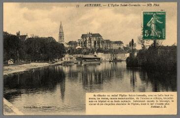 1 vue - 53. Auxerre. L\'église Saint-Germain. (ouvre la visionneuse)
