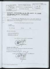 1 vue - 2001-96 Représentation de la ville auprès du conseil d\'établissement du foyer « les Clairions » (ouvre la visionneuse)