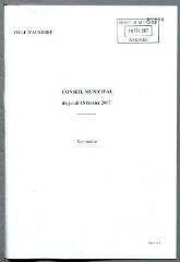 3 vues - Sommaire de l\'ordre du jour de la séance du 15 février 2007 (ouvre la visionneuse)